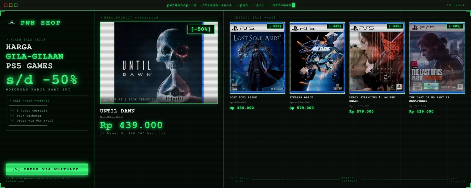 Promo PlayStation 5 - PWN SHOP (diskon s/d -50%)